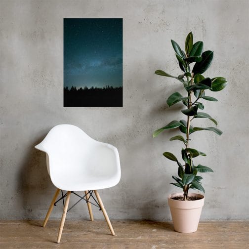 Beautiful nature night view poster